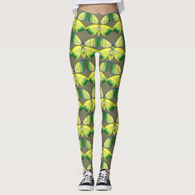 rhinestone-inspired geometric butterfly leggings (Vorderseite)