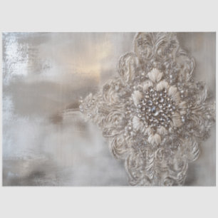Rhinestone-Patina, Dekorativer silberner Hintergru Seidenpapier