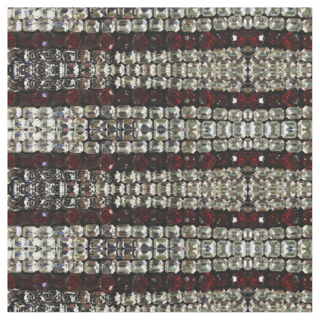Rhinestone - rot und klar stoff (Nahaufnahme)