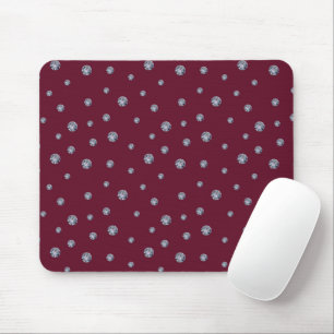Rhinestones auf dunkelrot mousepad