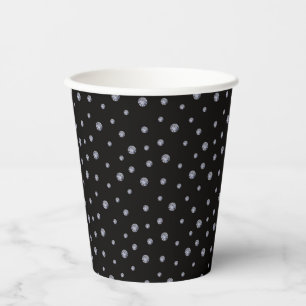 Rhinestones auf schwarz pappbecher