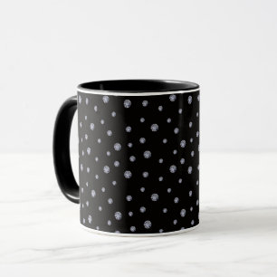 Rhinestones auf schwarz tasse