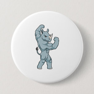 Rhino als Bodybuilder Extrem Button
