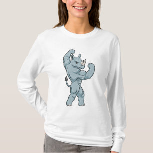 Rhino als Bodybuilder Extrem T-Shirt