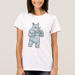 Rhino als Boxer beim Boxen T-Shirt