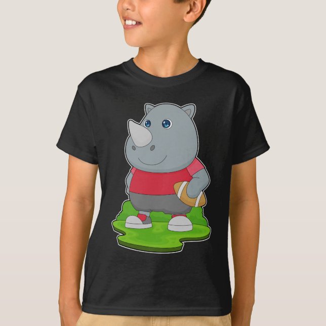 Rhino American Football Sports T-Shirt (Vorderseite)