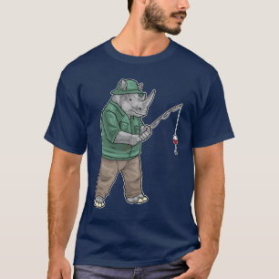 Rhino Angler Angelrute Angeln T-Shirt