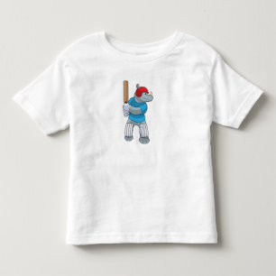 Rhino auf Cricket mit Cricket-Fledermaus Kleinkind T-shirt