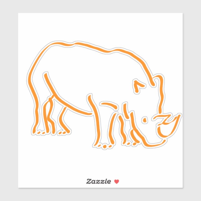 Rhino Aufkleber (Blatt)