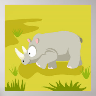 Rhino aus meiner Weltentierserie Poster