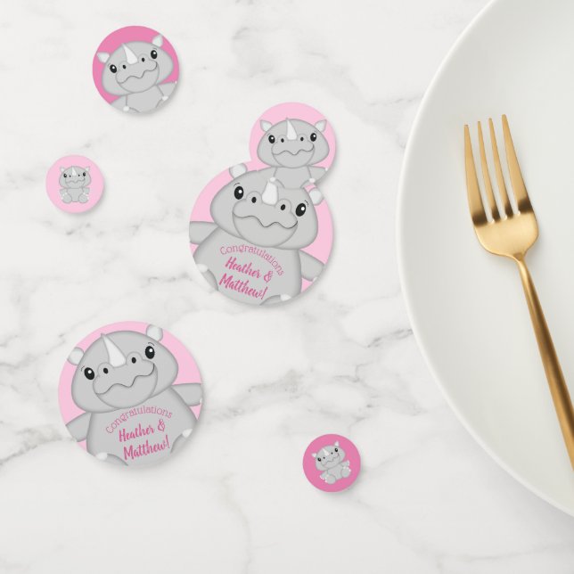 Rhino Baby Dusche Pink Konfetti (Gruppe)
