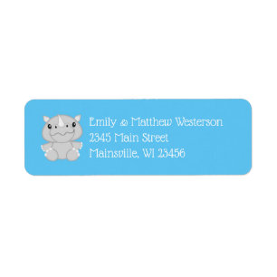 Rhino Baby Shower Blue
