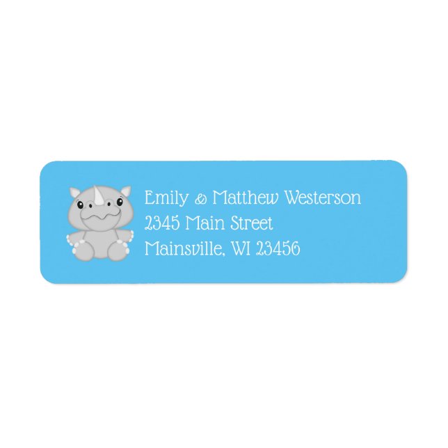 Rhino Baby Shower Blue (Vorne)