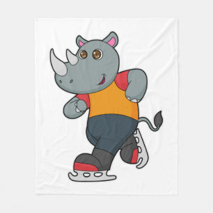 Rhino bei Ice Skaten mit Ice-Skaten Fleecedecke