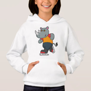Rhino bei Ice Skaten mit Ice-Skaten Hoodie