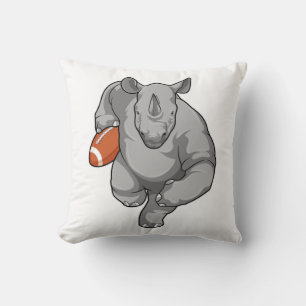 Rhino beim Fußballsport Kissen