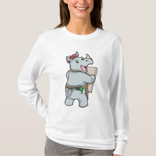 Rhino beim Malen mit Farben T-Shirt