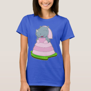 Rhino Brautschleier Hochzeit T-Shirt