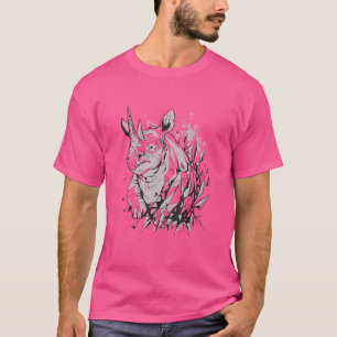 Rhino bricht von Afrikanern Tiere Rhino Hörner wir T-Shirt
