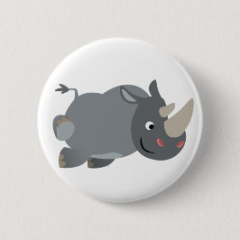 Rhino Button-Abzeichen für niedliche Cartoon Button