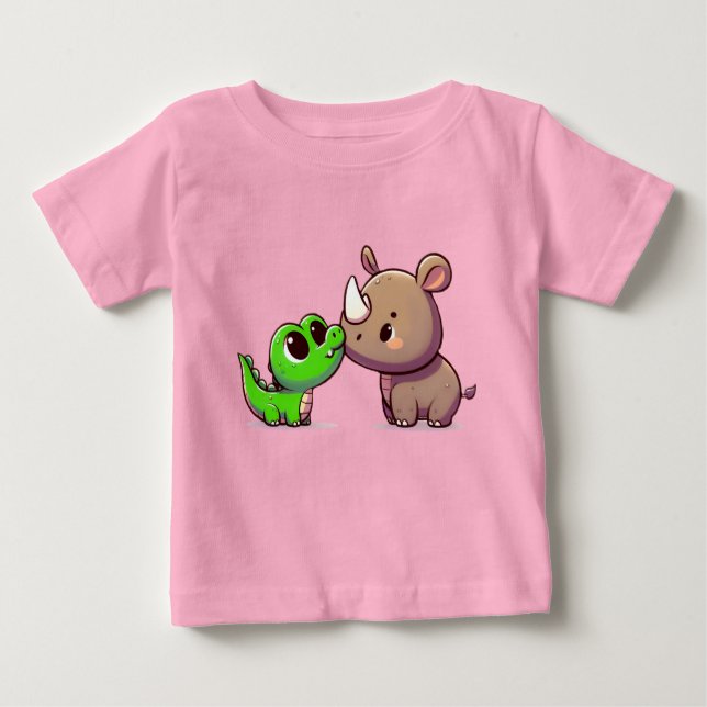 Rhino crocodile  baby t-shirt (Vorderseite)