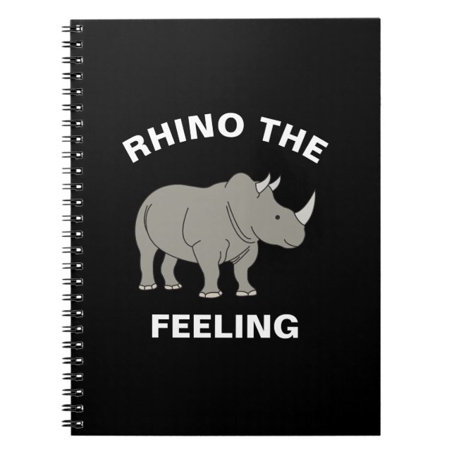 Rhino Das Gefühl Die sonnige Tierwelt Rhinoceros P Notizblock (Vorderseite)