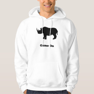 Rhino Game auf schwarz Hoodie