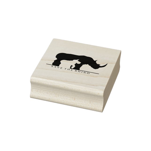 Rhino gerettet gummistempel (Stempel)