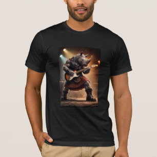 Rhino-Gitarrist im Kilt beim Rocken T-Shirt