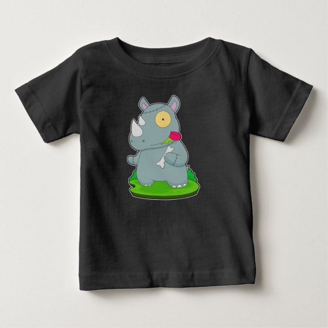 Rhino Halloween Zombie Baby T-shirt (Vorderseite)