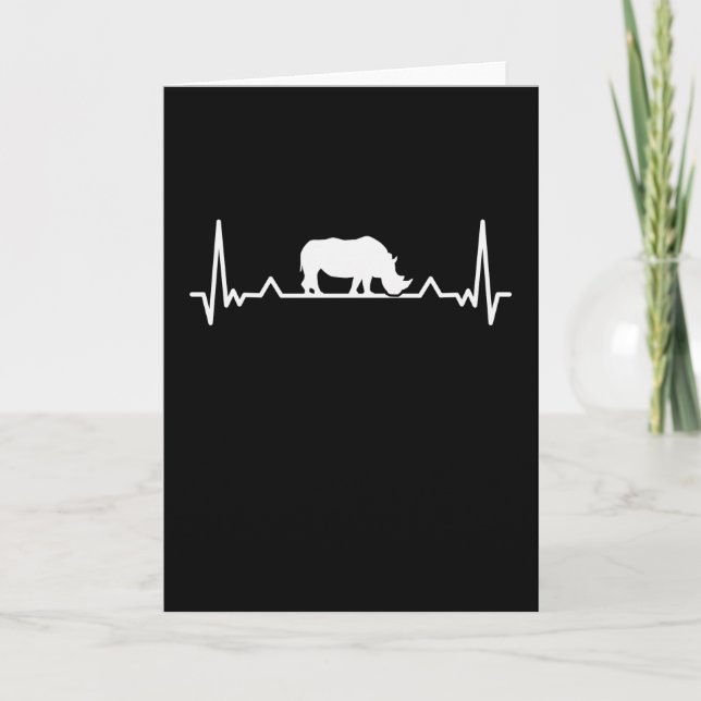 Rhino Heartbeat Rettete das Rhinoceros-Geschenk Karte (Vorderseite)