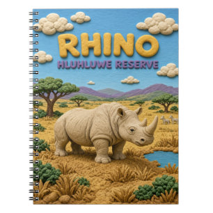 Rhino Hluhluwe Reserve Modern KlayKoo Notizblock
