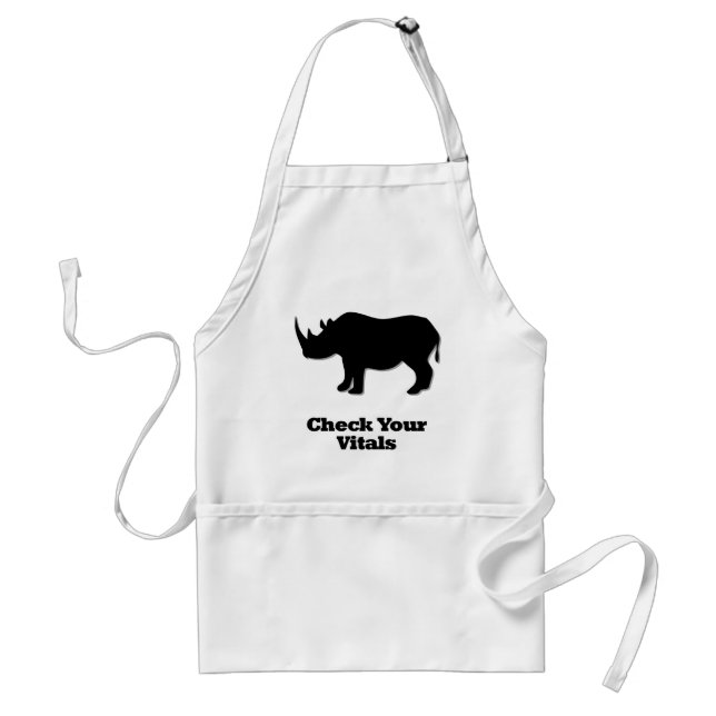 Rhino Karo Ihre Vitale Schürze (Vorne)