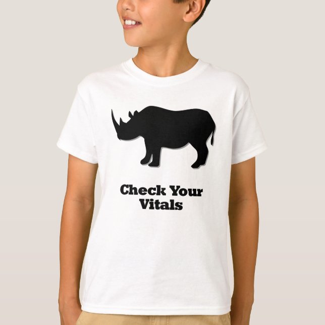 Rhino Karo Ihre Vitale T-Shirt (Vorderseite)