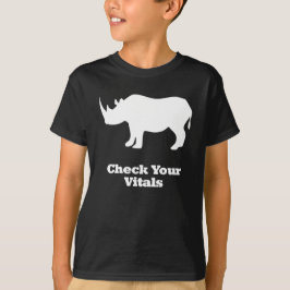 Rhino Karo Ihre Vitale weiß T-Shirt