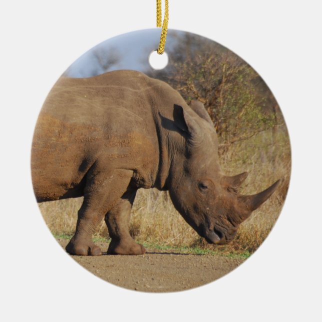 Rhino Keramik Ornament (Vorne)