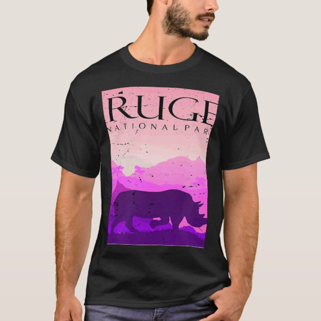 Rhino Kruger Nationalpark Safari Afrika Grosses Fü T-Shirt (Vorderseite)