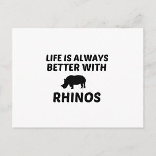 RHINO LIFE IST BESSER POSTKARTE