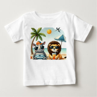 Rhino Lion Paradise Baby T-shirt