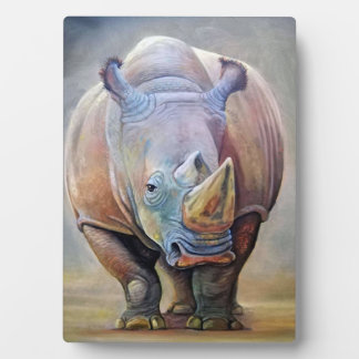 Rhino Lovers | Art Niedlich Rhino Portrait Print Fotoplatte