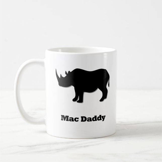 Rhino Mac Daddy schwarz Kaffeetasse (Links)