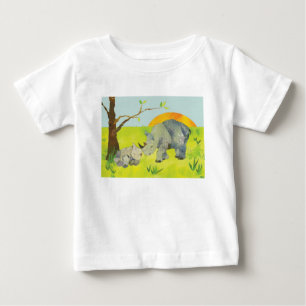 Rhino Mama & Baby Baby T-shirt