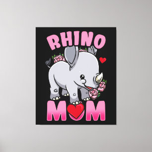 Rhino Mama   Geschenk für die Rhino-Mama des Eigen Leinwanddruck