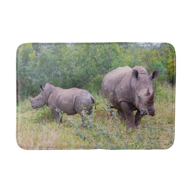 Rhino-Mama und Babybadematte Badematte (Vorderseite)