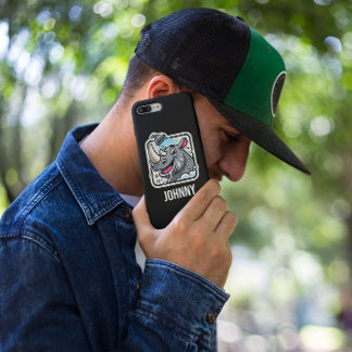 Rhino mit benutzerdefiniertem Text Aufkleber