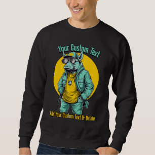 Rhino modische Tiermode Sweatshirt
