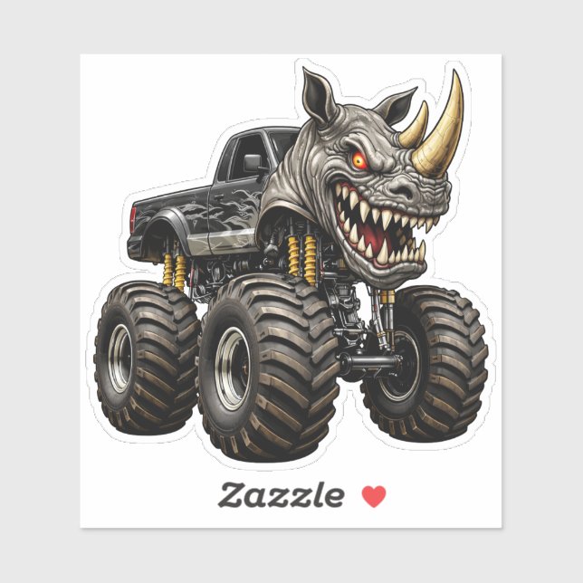 Rhino Monster Truck Beast  Aufkleber (Blatt)