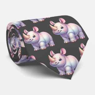 Rhino Nashorn Rhinos Kawaii Cute Krawatte