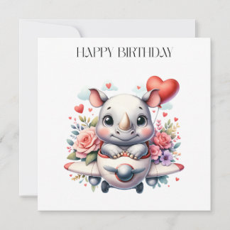 Rhino-Pilot Geburtstag Einladung