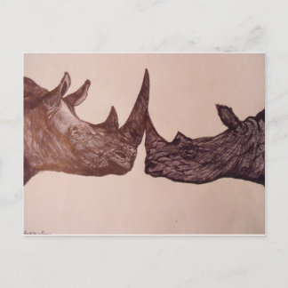 Rhino Postkarte